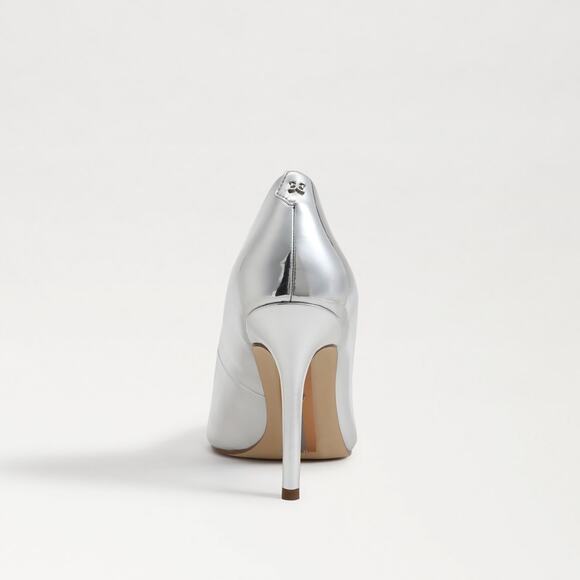 Sam Edelman Hazel Pointed Toe Pump I7270S5021 Mirrored Silver US 9.5 M Stiletto - Picture 4 of 8